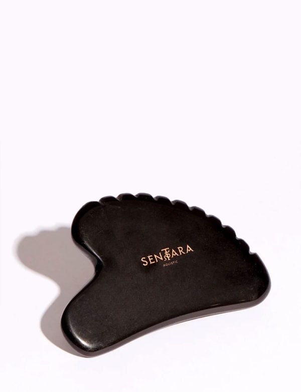 Toothed Heart Gua Sha - Black Obsidian Sentara