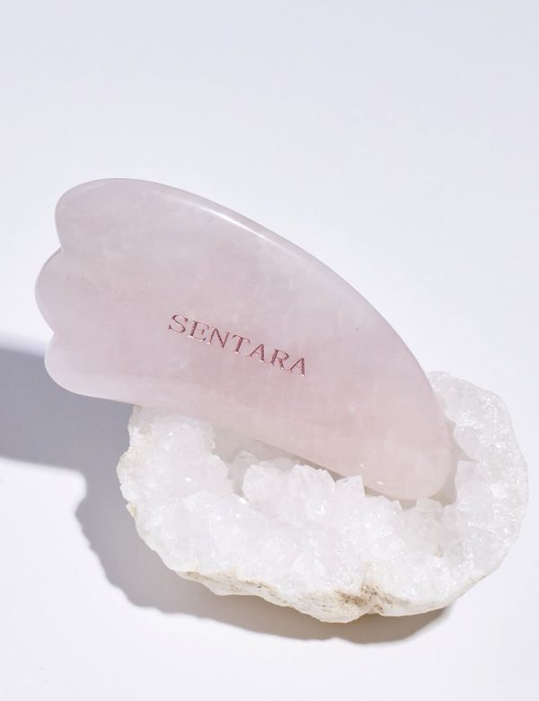 Rose Quartz Gua Sha Wing-shaped facial sculptor beauty tool sentara