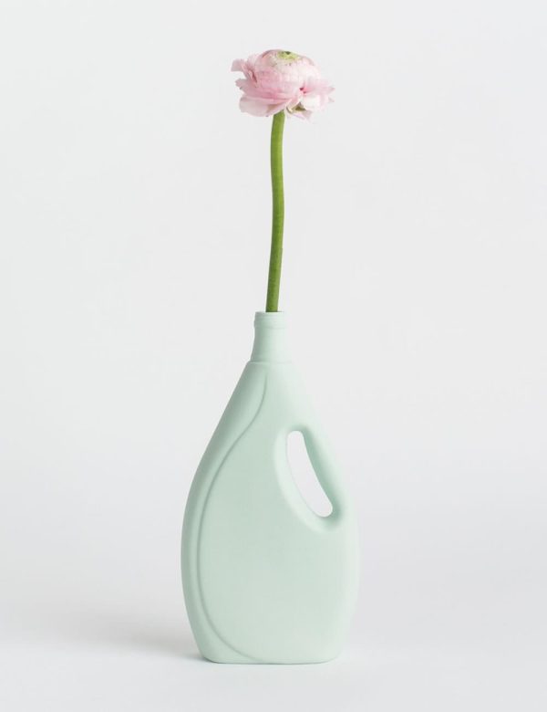 Porcelain Bottle Vase #7 Mint #7 Mint FOEKJE FLEUR