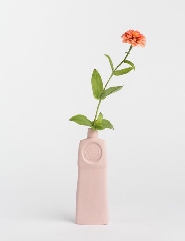 Porcelain Bottle Vase #18 Powder Pink FOEKJE FLEUR