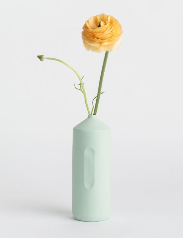 Eco design Porcelain Bottle Vase #2 Mint FOEKJE FLEUR